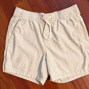 Hollister Light Tan Cotton Drawstring Shorts Size S